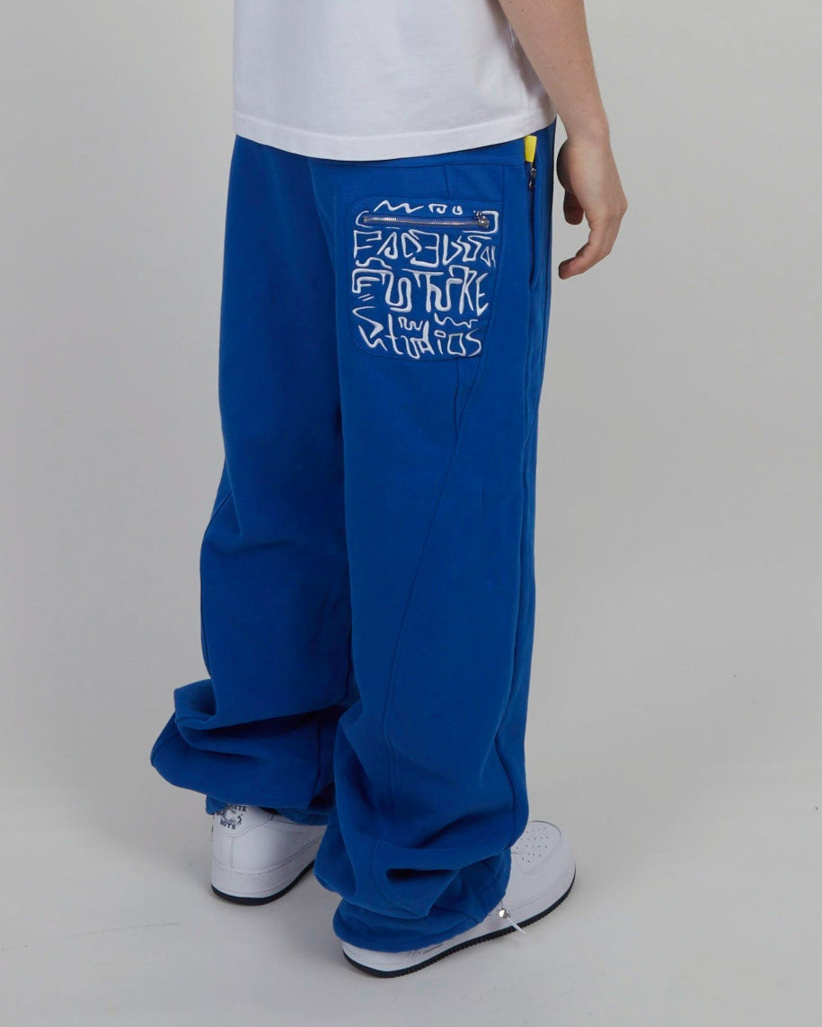 blue abstract jogger