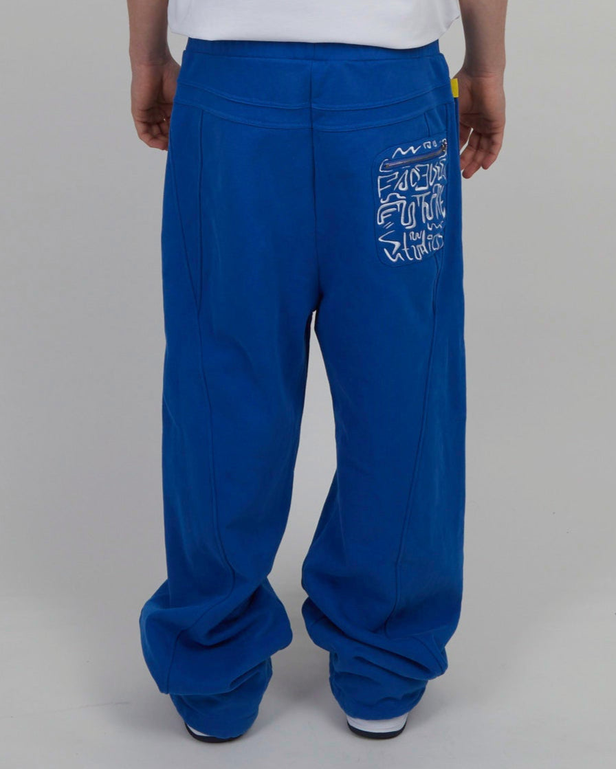 blue abstract jogger
