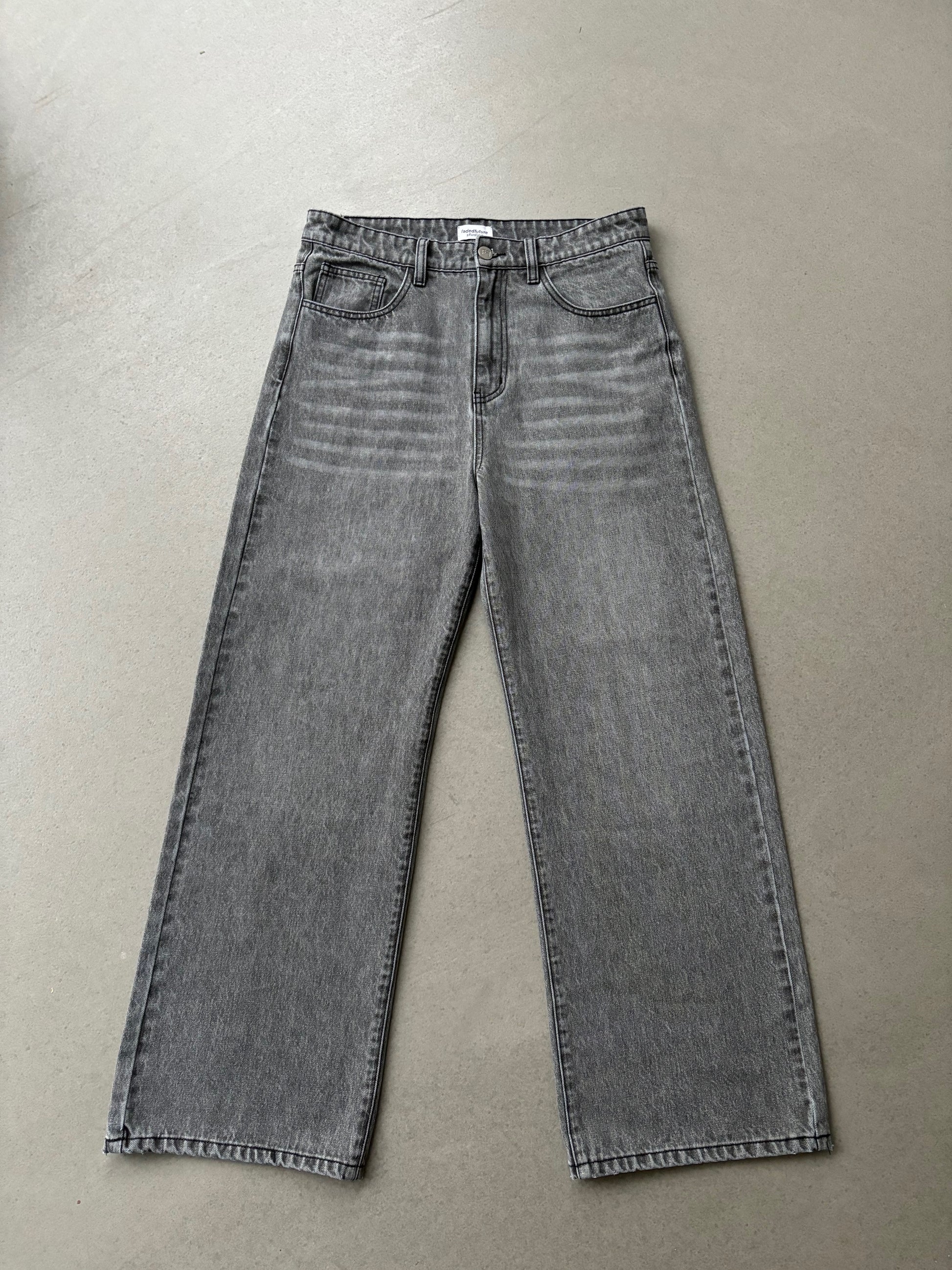Denim Pants Washed Grey