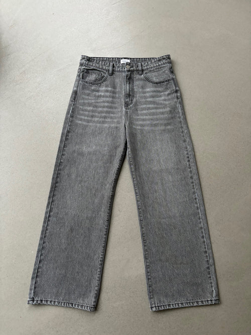 Denim Pants Washed Grey