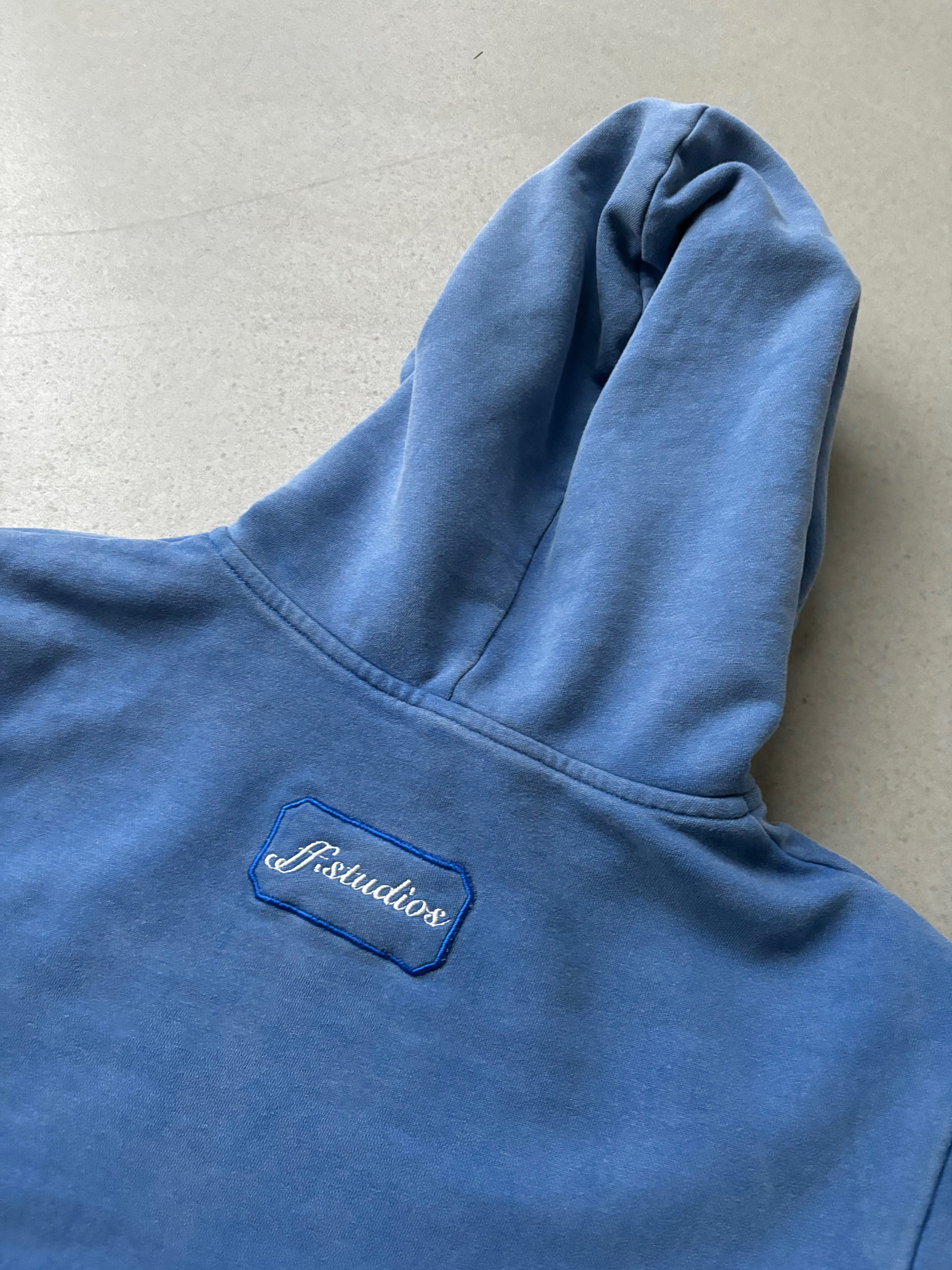 Double Layered Hoodie Blue